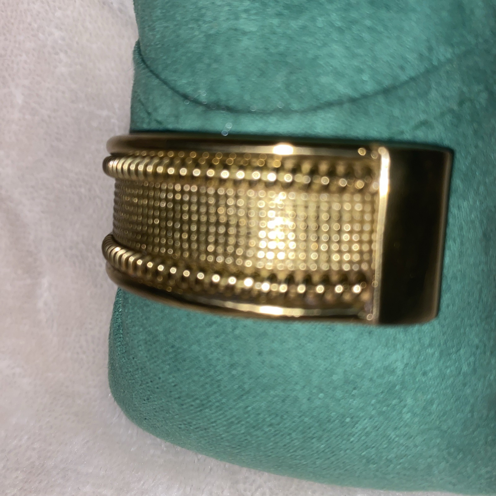 Rustic Cuff Gold Bangle Bracelet, Limited Edition… - image 3