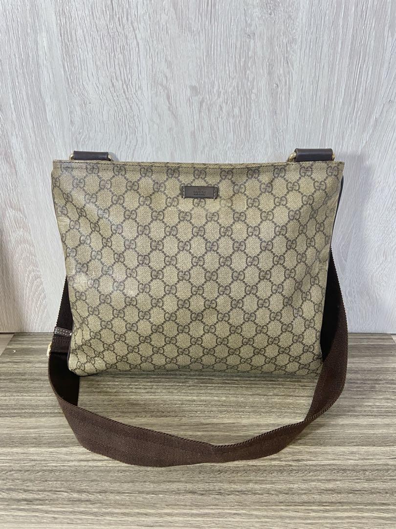 GUCCI Supreme GG Logo Crossbody Bag in PVC Leather  