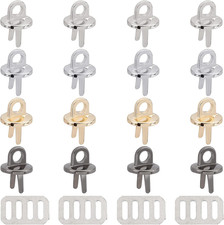 16 Sets Bag Strap Connector Buckles, 4 Colors Purse Suspension Clasp round Metal