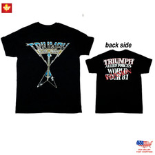 Trending Triumph Allied Forces 1981 Album Tour T Shirt black Unisex S-5Xl 2 side
