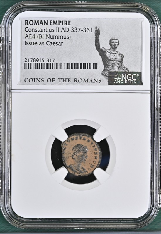 NGC Ancients Roman Empire Constantius II, AD 337-361 AE4 (BI Nummus) 8230151-479