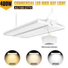 Commercial 400W LED Linear High Bay Light 4500~5700K Adjustable Microwave Sensor
