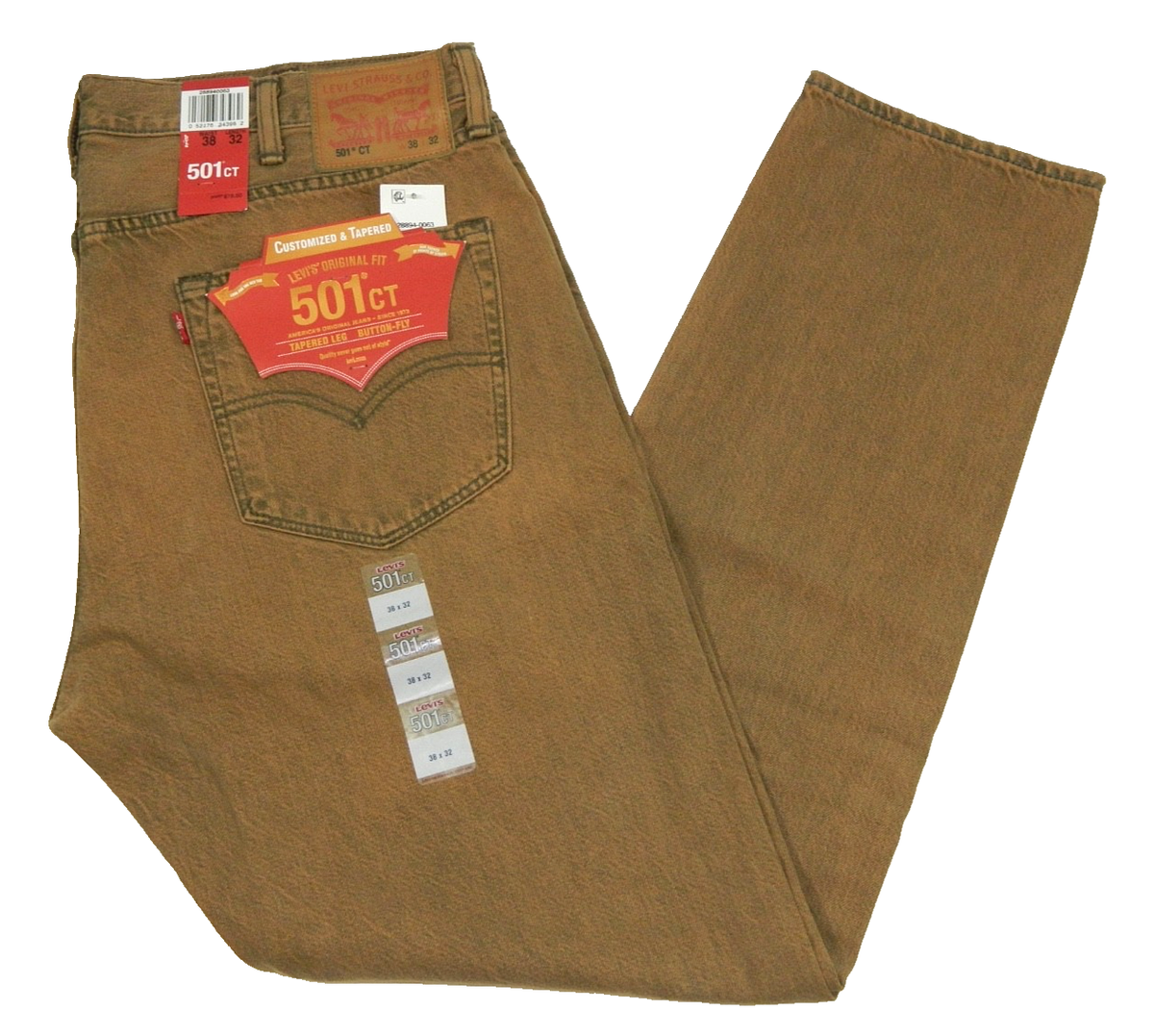 Men's 501 Jeans NEW Levi's Original Custom Tapered Tag 38x32 measured Size  37x31 - Main Image