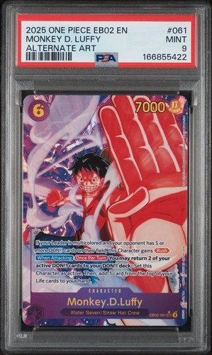 Monkey.D.Luffy (Alternate Art) graded PSA 9 for sale on eBay