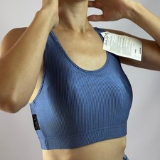 80s 90s Candy Jay Graphite Sports Top - Rib Gymwear Lycra S