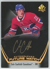 2021-22 UD SP Authentic Future Watch Auto Black SSP Cole Caufield RC Auto #101