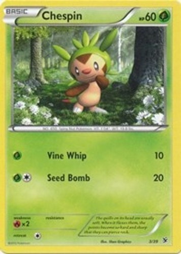 Pokemon Chespin 3/39 Kalos Starter Set Common MP