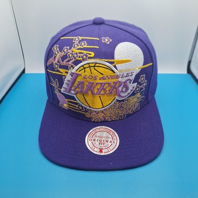Mitchell & Ness Los Angeles Lakers Purple Snapback Hat Cap Blossom