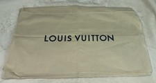 LOUIS VUITTON Large Beige Canvas Dust Cover Bag 22 in x 11 in