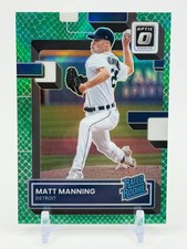 2022 Donruss Optic MATT MANNING Rated Rookie Green Dragon /99 Tigers #33