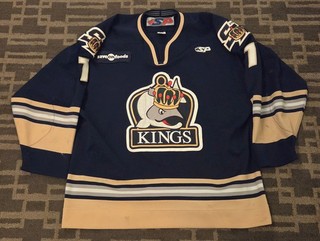 Victoria Salmon Kings 2004 05 ECHL Game Worn Used Jersey #7 Aaron Plumb SZ 56