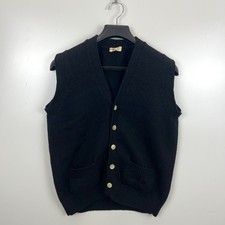 Y's for Men Yohji Yamamoto Wool Vest 80s Cardigan Black Size Free Archive VTG