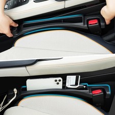Car Seat Gap Filler with Drop Prevention  Storage Hook - Between Seats Conso...