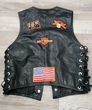 Vtg Harley Davidson Leather Vest Medium Please Read Daytona 1992 Patch