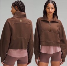 Lululemon Scuba Oversized Funnel-Neck Half Zip Java/Gold size M/L