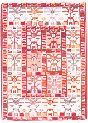 Kelim Werni Teppich 73x99 cm handgewebt Wolle Persien Unikat Neu