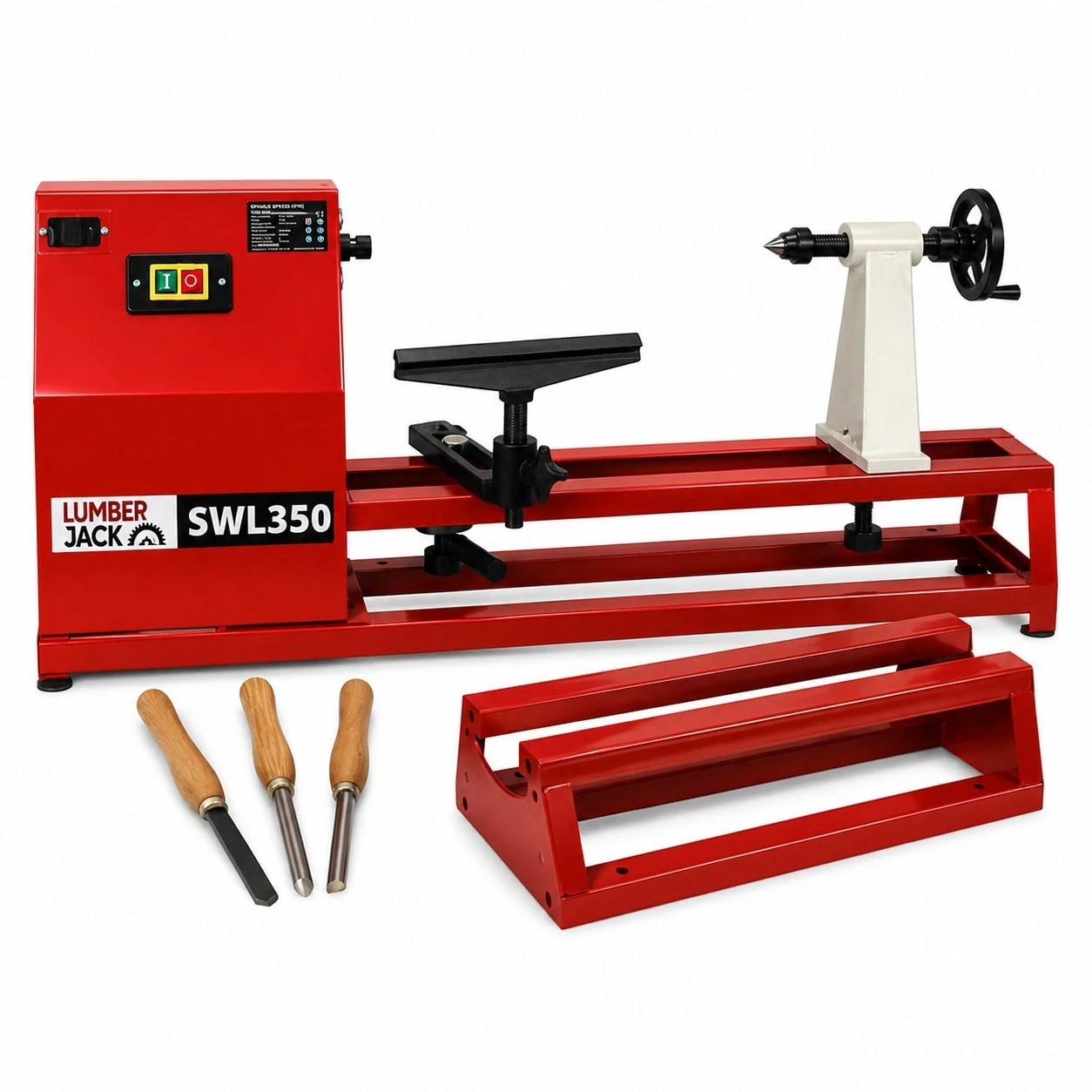 Lumberjack Wood Lathe 370W Variable Speed 1m Bench Lathe 14in Turning Starter Ki