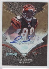 2008 Upper Deck Icons NFL Rookies Rookie Rainbow 20/135 Jerome Simpson Auto 0c2