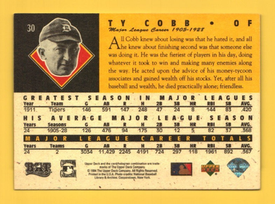 Ty Cobb タイ・カップ　直筆レター　JSA鑑定 Herschel Cobb (Grandson of Ty Cobb) Signed Auto 1994 Upper Deck | eBay