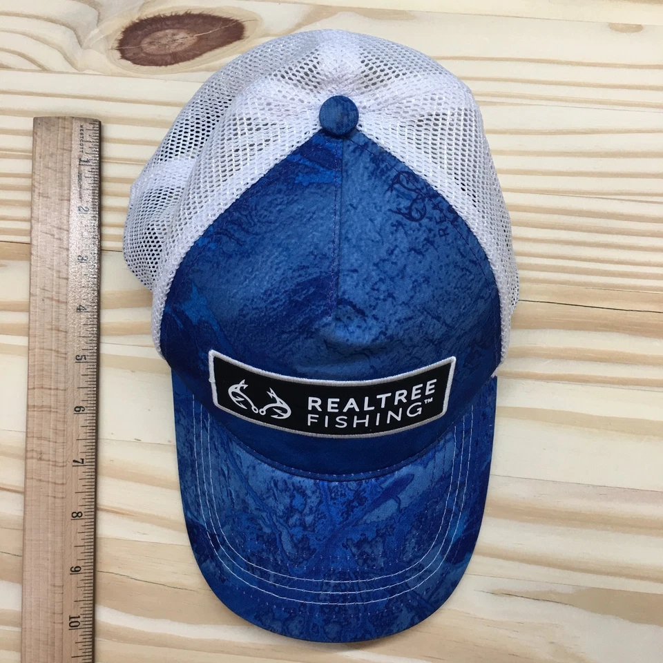 Gorra de béisbol Realtree para pesca al aire libre para hombre azul S-M malla bordado logotipo Foto 4 de 4