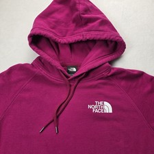 The North Face Womens Large Hoodie Logo Purple Pink Pullover Sweatshirt