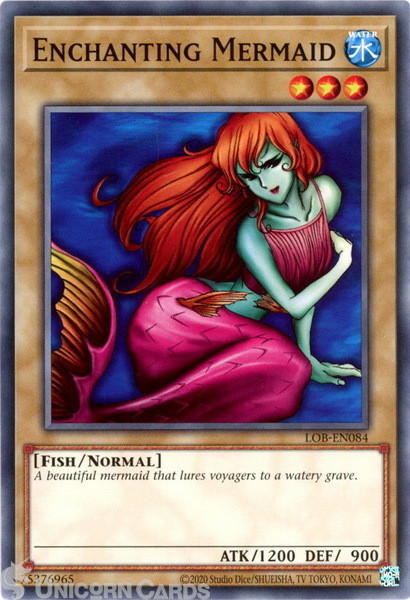 LOB-EN084 Enchanting Mermaid :: Common 25th Anniversary Edition Mint YuGiOh Card