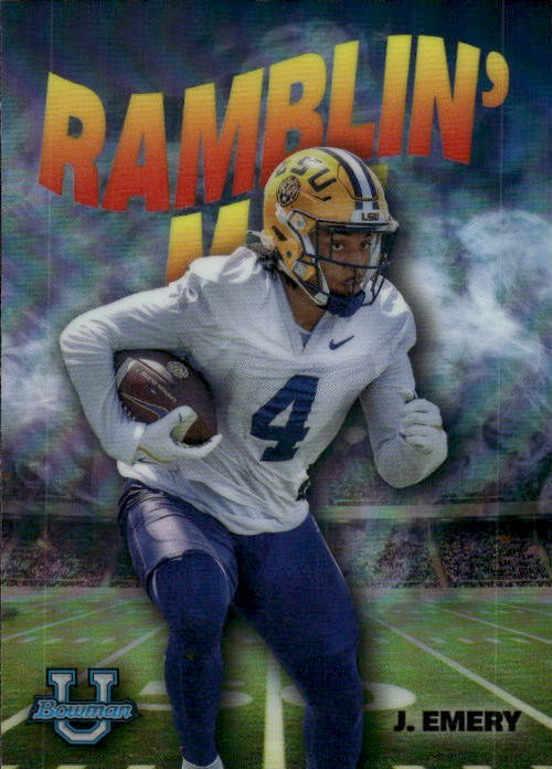 2022 Bowman University Chrome John Emery #RM-7 Ramblin' Man LSU Tigers 24E