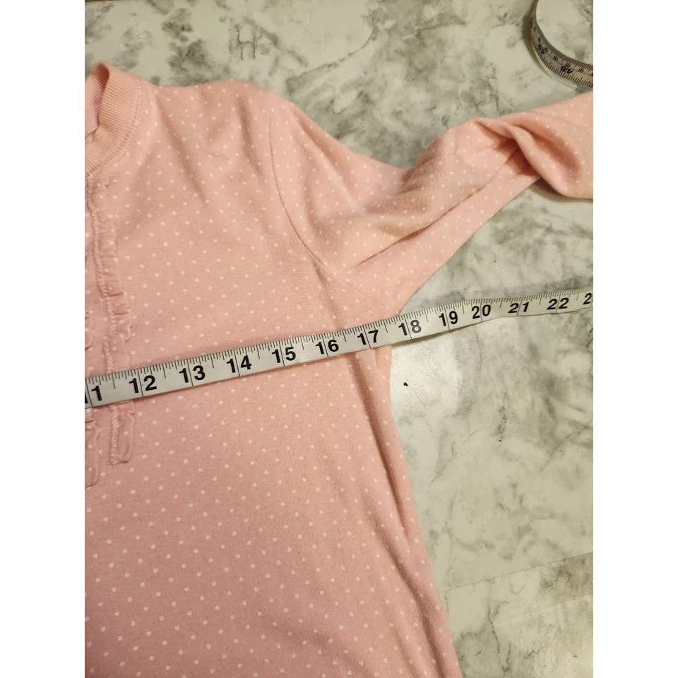 Camisón Ralph Lauren Mujer Rosa Algodón Lunares Manga Larga Talla Mediana Foto 4 de 4