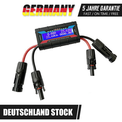 Solarmessgerät PV Wattmeter Balkonkraftwerk Solarpanel Stromzähler 150A LCD