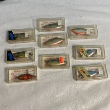 Lot 9 Vintage Bill Lewis Rat-L-Trap Fishing Lures 1/4-1/2oz Boxed Unused USA