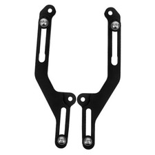 Motorcycle Windshield Regulator Adjustable Height and Angle Black Aluminum