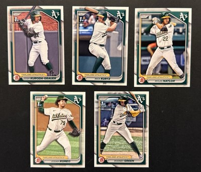 2024 Topps Bowman Draft Complete  Team Set - Oakland Athletics 1st Kurtz Kuroda