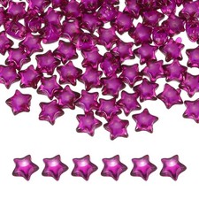 250pcs Acrylic Star Beads, 11mm Star-Shaped Pony Loose Spacer Beads, Dark Purple