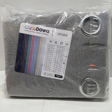 Chrisdowa Blackout Gray Window Curtain 2 Panels Thermal Soundproof Long 52 x 120