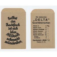 Delta Zigarettenfabrik Dresden Atika Echt türkisch Reklame historisch Zigaretten