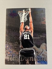 Tim Duncan 1997-98 Topps Stadium Club NBA Draft Rookie Card RC #201 Spurs. rookie card picture