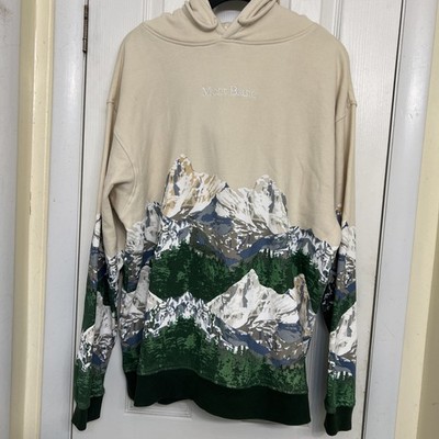 Modish Rebel Brand Men s All Over Print Hoodie Mont Blanc Size M