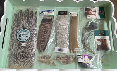 Vintage Fly Tying Materials. Metz Grizzly Grade 1, Turkey Mottled Tails, Hackles
