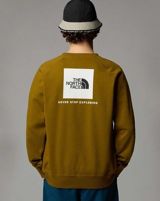  Sport Sweatshirt HERREN The North Face grün Raglan-RedBox-Crew-Pullover 