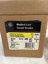 GE TED134070WL 70 Amp Molded Case Breaker