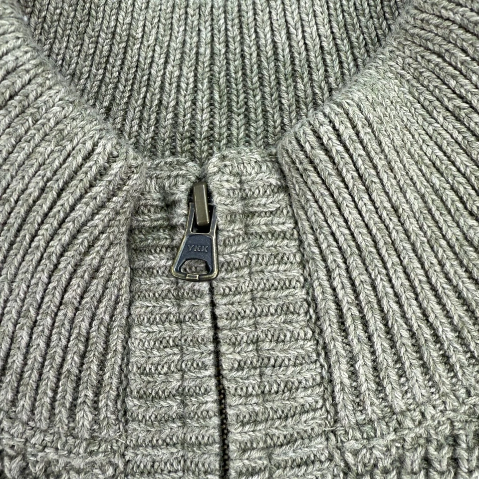 LL Bean Sweater Mens XXL 2XL 100% Organic Cotton Heavy Knit 1/4 Zip Fisherman - Image 4 of 4