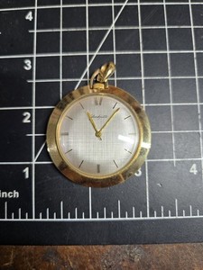 Authentic GLASHUTTE GOLD PLATED MENS PENDANT POCKET WATCH VTG Unique Mechanical