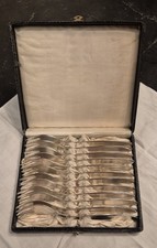 12x WMF Stockholm , 90er Silber Auflage Kuchengabeln  1950er Antik