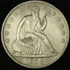 1858-P Seated Liberty Half Dollar- Free Shipping USA