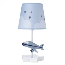 Bedtime Originals Little Aviator Hand-Painted Airplane Lamp with Shade & Bulb