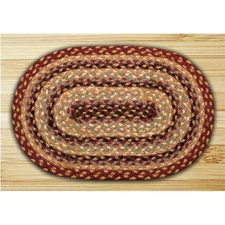 Earth Rugs 00-357 Burgundy-Gray-Creme Oval Swatch