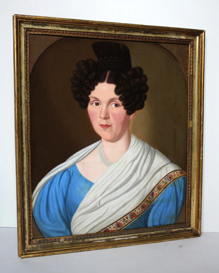 Empire Portrait Porträt einer eleganten Dame um 1800 - Bild 2 von 4