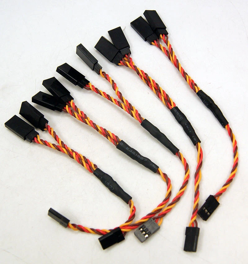 VALUE HOBBY 5Pc 12in Universal RC Servo Y-Harness Heavy Duty Twisted Wire Futaba/JR/Spektrum