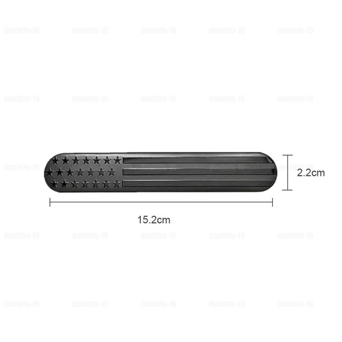 2 pegatinas emblema bandera americana de metal 3D negras guardabarros lateral insignia accesorios - Imagen 2 de 13