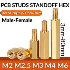 Male-Female M2/M3-M5 Spacer Thread Pillar Hexagonal Brass PCB Studs Standoff Hex